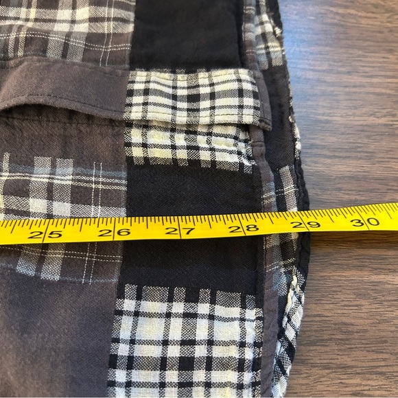 Volcom Black and Gray Checkered Patch Work Shirt M - Picture 9 of 10